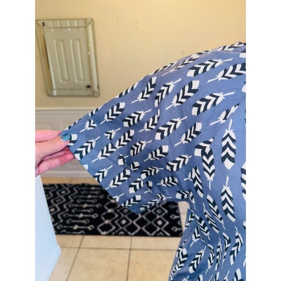 Uncle Frank Womens Cotton Arrow Print Shift Dress S Blue Casual Travel Artsy - Picture 9 of 11